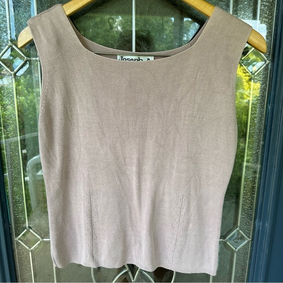 Joseph A Tops - Joseph A. Vintage 100% silk cropped ribbed lavender purple tank top medium